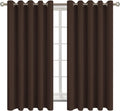 BGment Blackout Curtains for Bedroom - Grommet Thermal Insulated Room Darkening Curtains for Living Room, Set of 2 Panels (70 x 63 Inch, Br…