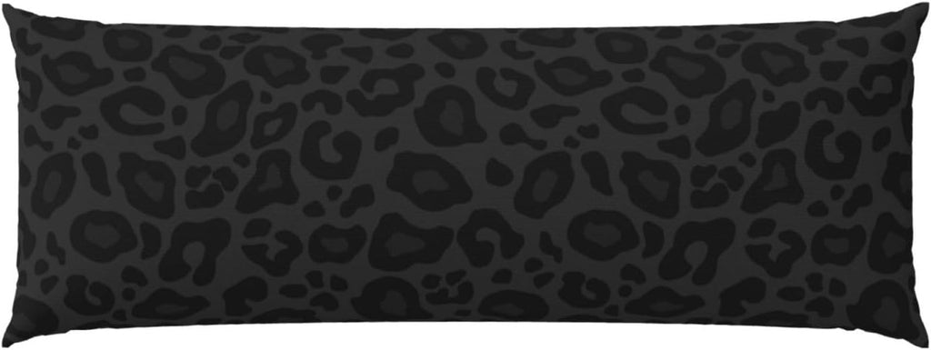 Sovvin Black Leopard Cheetah Print Body Pillow Cover Long Pillow Case with Zipper Decorative Soft Cushion Bedding Pillowcase for Cou…