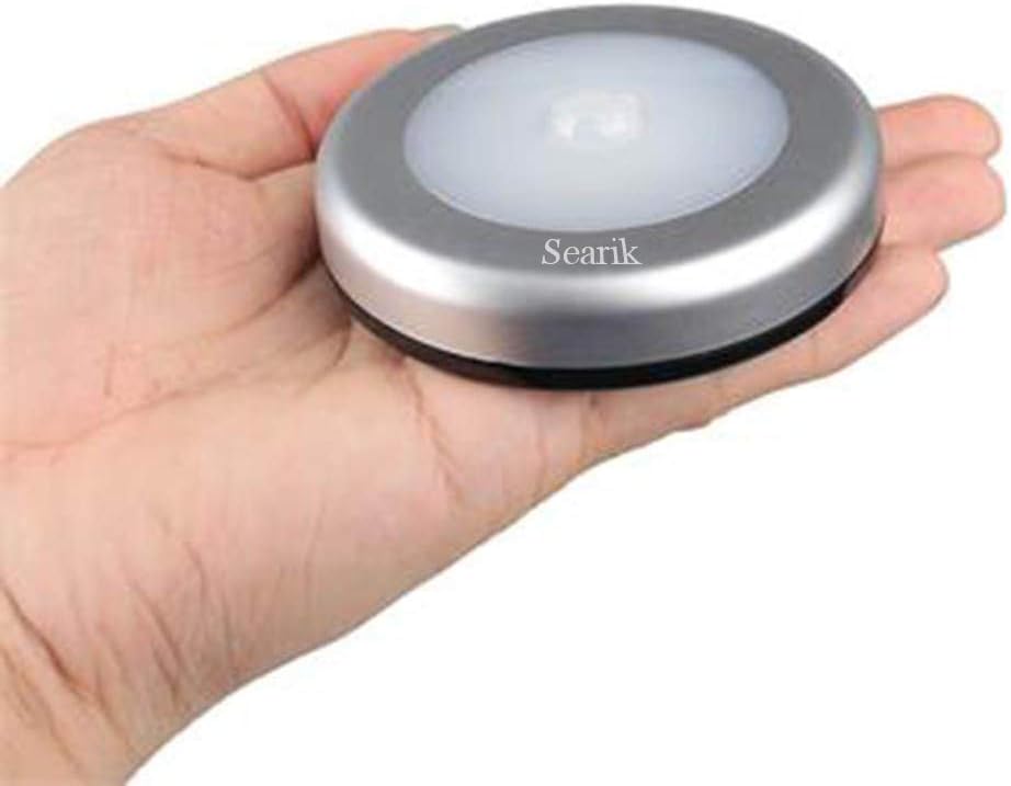 Searik Motion Sensor Night Light Indoor, Wireless Battery Operated LED Night Light Safety Lamp Step Lights Under Cabinet Lights for…
