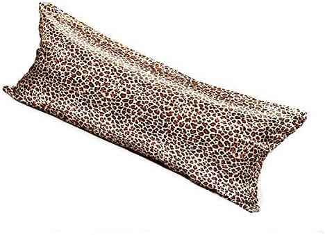 TAOSON Silky Soft Satin Body Pillow Cover Pillowcase Pillow Protector Cushion Cover with Zippers (21"x54", Leopard)