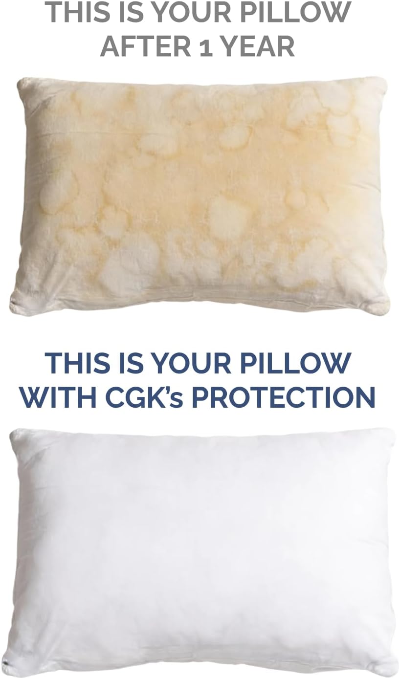 Set of 2 Pillow Protectors with Zipper - Queen Size - Bed Bug and Dust Mite Proof Pillow Covers - Noiseless, Moisture Wicking &…