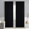 Miulee Black Back Tab Blackout Curtains 84 Inch Length 2 Panels Set for Living Room Bedroom, Halloween Rod Pocket/Pinch Pleat Thermal Insul…