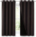 Nicetown Complete 100% Blackout Curtains, Thermal Insulated & Energy Efficiency Window Draperies with Black Liner, Noise Reducing Short Cur…