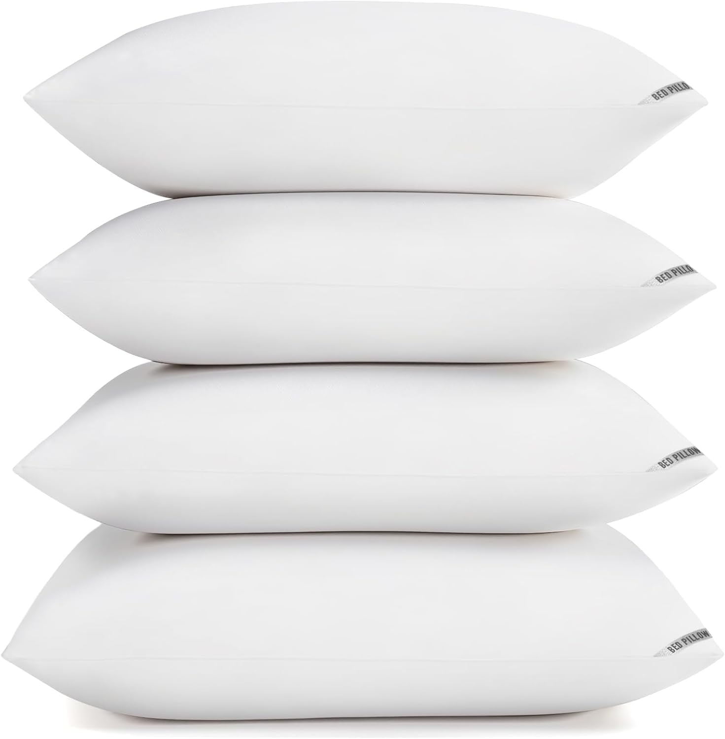 Piwaal Queen Size Pillow 4-Pack – Hotel-Style Bed Pillows for Sleeping, Down Alternative Microfiber Fill, Plush Comfort for Side, Back…