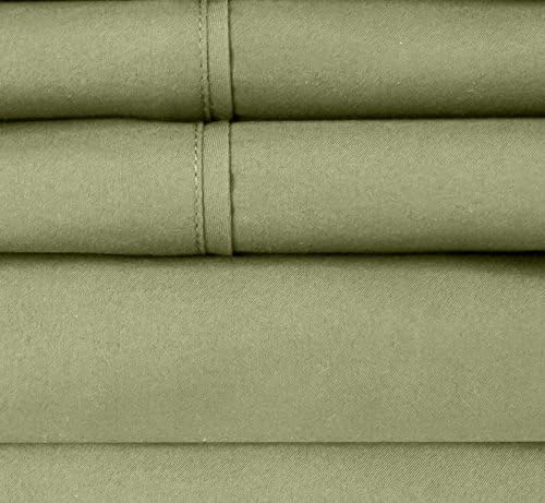 Queen Sheets Sage - 6 Piece 1500 Supreme Collection Fine Brushed Microfiber Deep Pocket Queen Sheet Set Bedding - 2 Extra Pillow Cases…