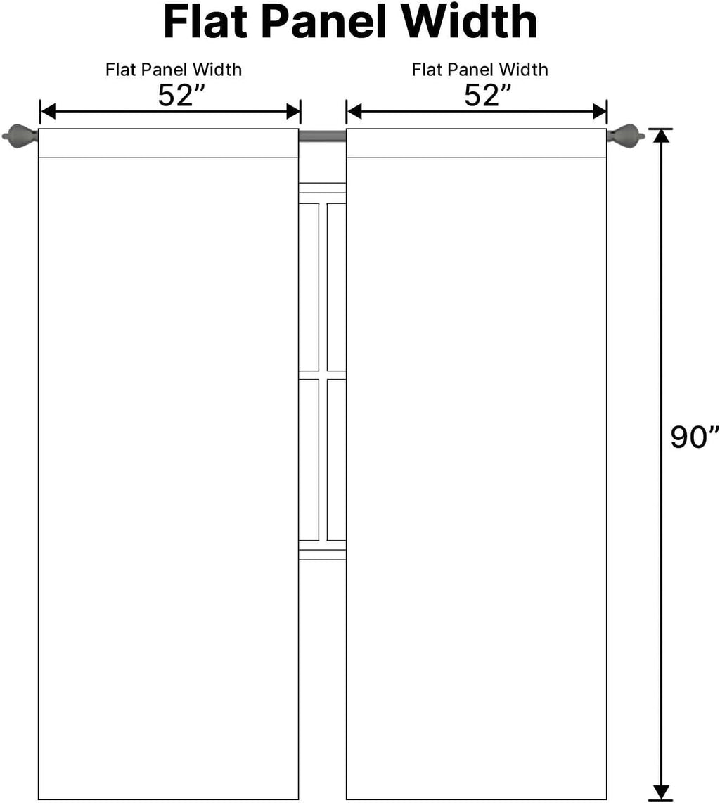 H.VERSAILTEX Back Tab White Curtains 90 Inch Long for Living Room, Rod Pocket Room Darkening Thermal Insulated Light Blocking D…