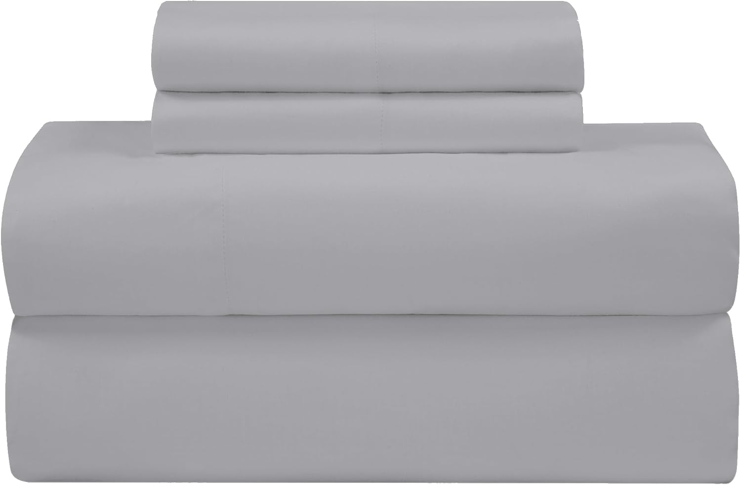 Royalelinens ROYALE LINENS 300 Thread Count Cotton Sateen Sheet Set - 4 Piece Queen Bed Sheets - 1 Fitted, 1 Flat & 2 Pillow Cases - Soft C…