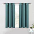 NICETOWN Bedroom Curtain Panels Blackout Draperies, Thermal Insulated Solid Grommet Blackout Curtains/Drapes (Sea Teal, One Pair, 42 by…