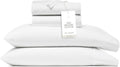 BollBranch BOLL & BRANCH Percale Hemmed Sheet Set - Cooling Breathable Bed Sheets for Hot Sleepers - Twin, White - Luxury 100% Organic Cott…
