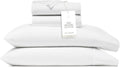 BollBranch BOLL & BRANCH Percale Hemmed Sheet Set - Cooling Breathable Bed Sheets for Hot Sleepers - King, White - Luxury 100% Organic Cott…