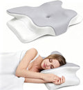 WKEFF Cooling Neck Support Pillow, Adjustable Cervical Memory Foam for, Odorless Ergonomic Orthopedic Bed Pillows for Side Back Sto…