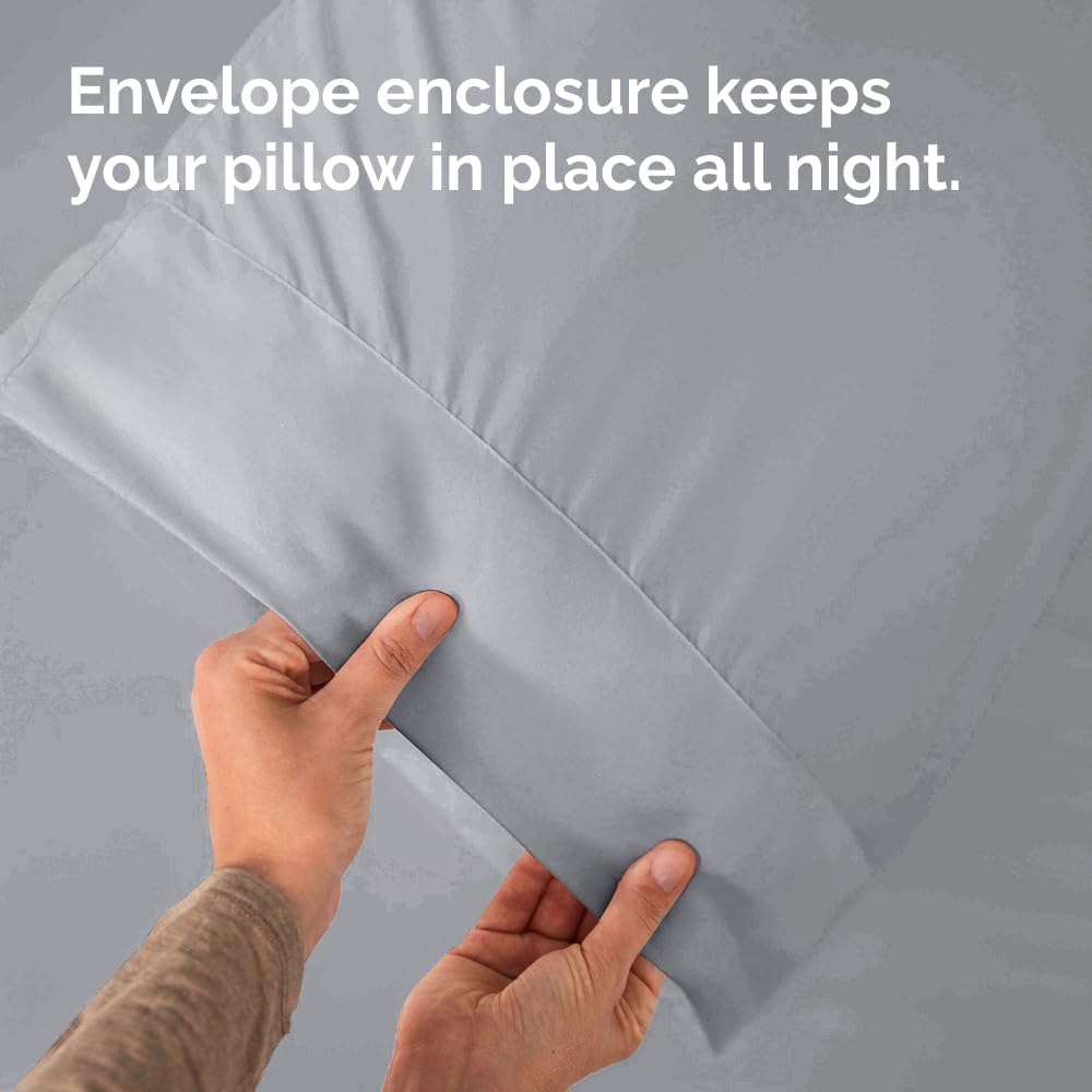 CGKUnlimited King Pillow Cases - 2 Pack - Super Soft Pillowcase Covers - Envelope Enclosure - Hotel Quality Pillow Protectors - Wrinkle Fre…