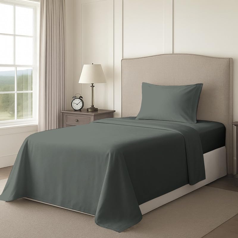 Pizuna 100% Luxury Cotton Twin XL Sheet Sets 800 Thread Count Soft Sateen Weave Breathable Hotel Quality Cooling Bed Sheets Twin XL Bedding…