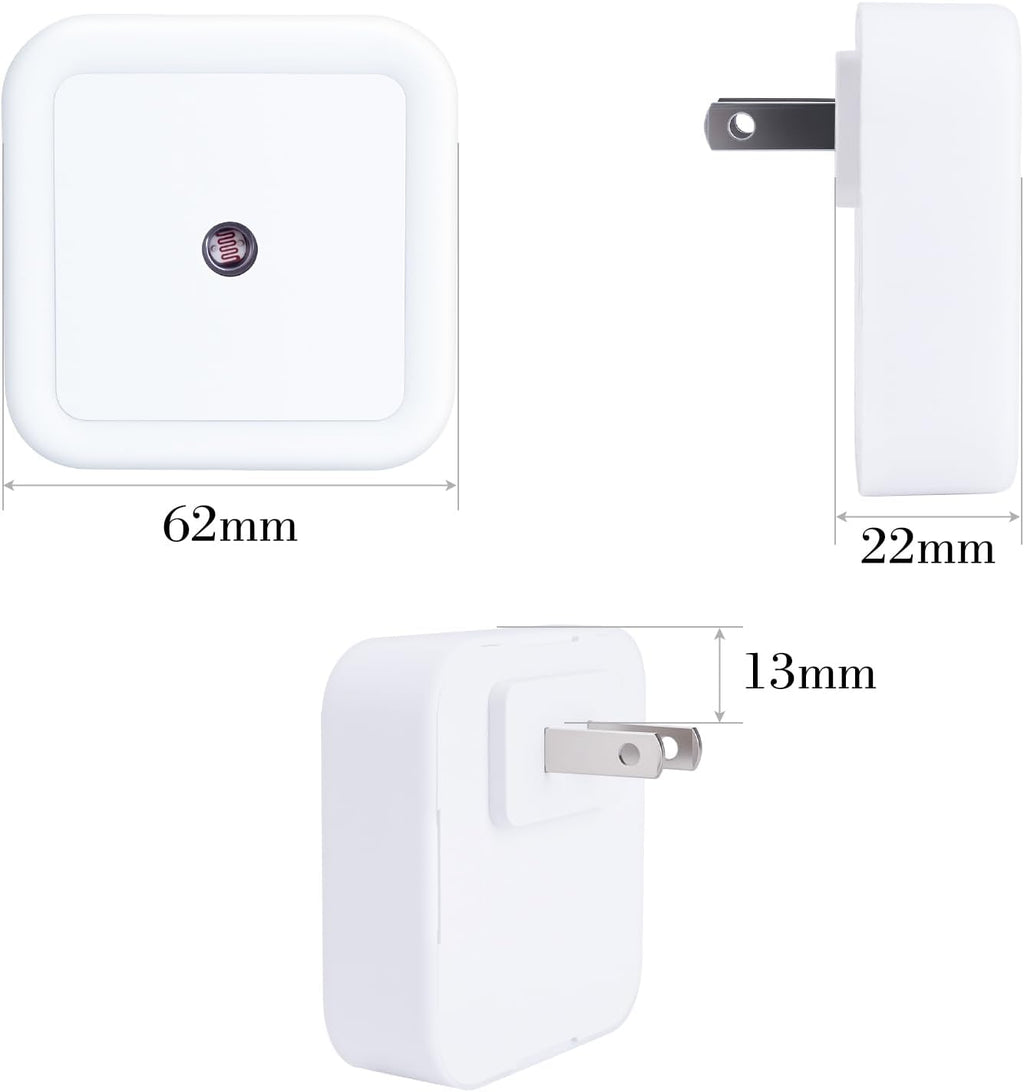 6 Pack Blue LED Night Light Plug in, Dusk to Dawn Sensor Automatic On and Off, Energy Efficient, Soft Glow Kids, Nursery, Bedroom…
