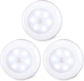 STAR-SPANGLED 3 Pack 2.8” Motion Sensor Lights Indoor AAA Battery Operated, Stick on LED Puck Light for Stairs, Under Cabinet, Closet…