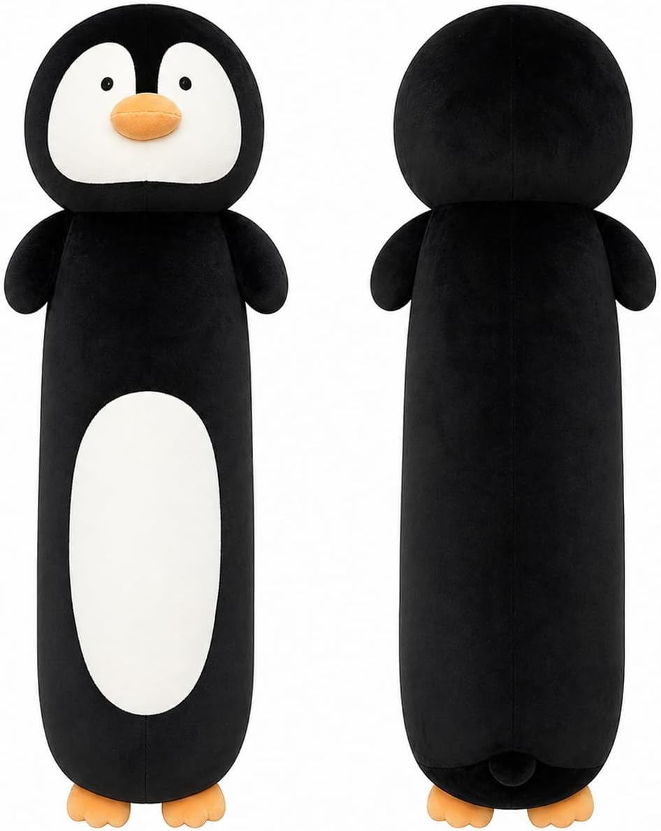 Tianmihou 36 Inch Penguin Plush Toy Soft Body Pillow, Long Giant Penguin Stuffed Animal, Cute Squishy Plushie Gift for Kids Girls and…