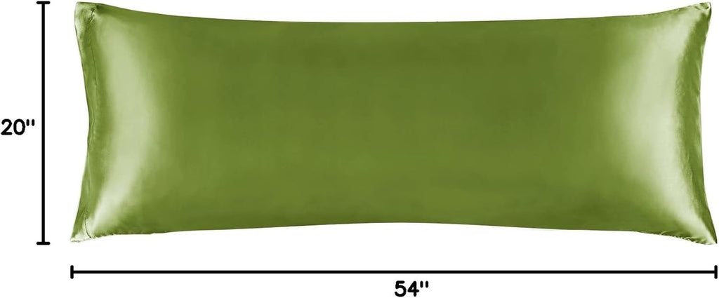 Bedelite Satin Body Pillow Cover, Super Soft and Cooling Body Pillow Pillowcase for Hair and Skin, Breathable Silky Full Long Pillowcase Co…