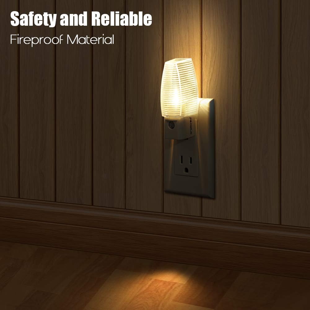 Emotionlite Plug in Night Light, Warm White LED Nightlight, Dusk to Dawn Sensor, Kids, Nursery, Bedroom, Bathroom, Hallway, Stairs…