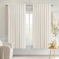 Miulee Ivory Back Tab Blackout Curtains 63 Inch Length 2 Panels Set for Living Room Bedroom Privacy, Rod Pocket/Pinch Pleat Thermal Insulat…