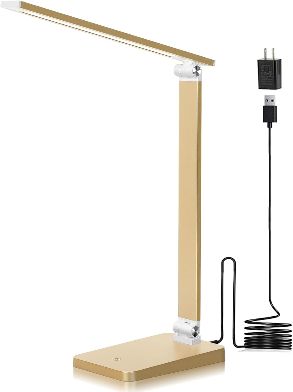 LED Desk Lamp for Home Office, 3 Levels Dimmable Reading Desk Light with USB Charging Port, Desk Accessories Touch Control Table Lamp…