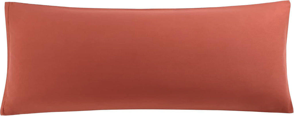 uxcell Soft Microfiber Body Pillow Cover with Zipper Closure, Long Pillow Cases for Body Pillows Weave for 90 GSM Polyester, Orange Body (2…