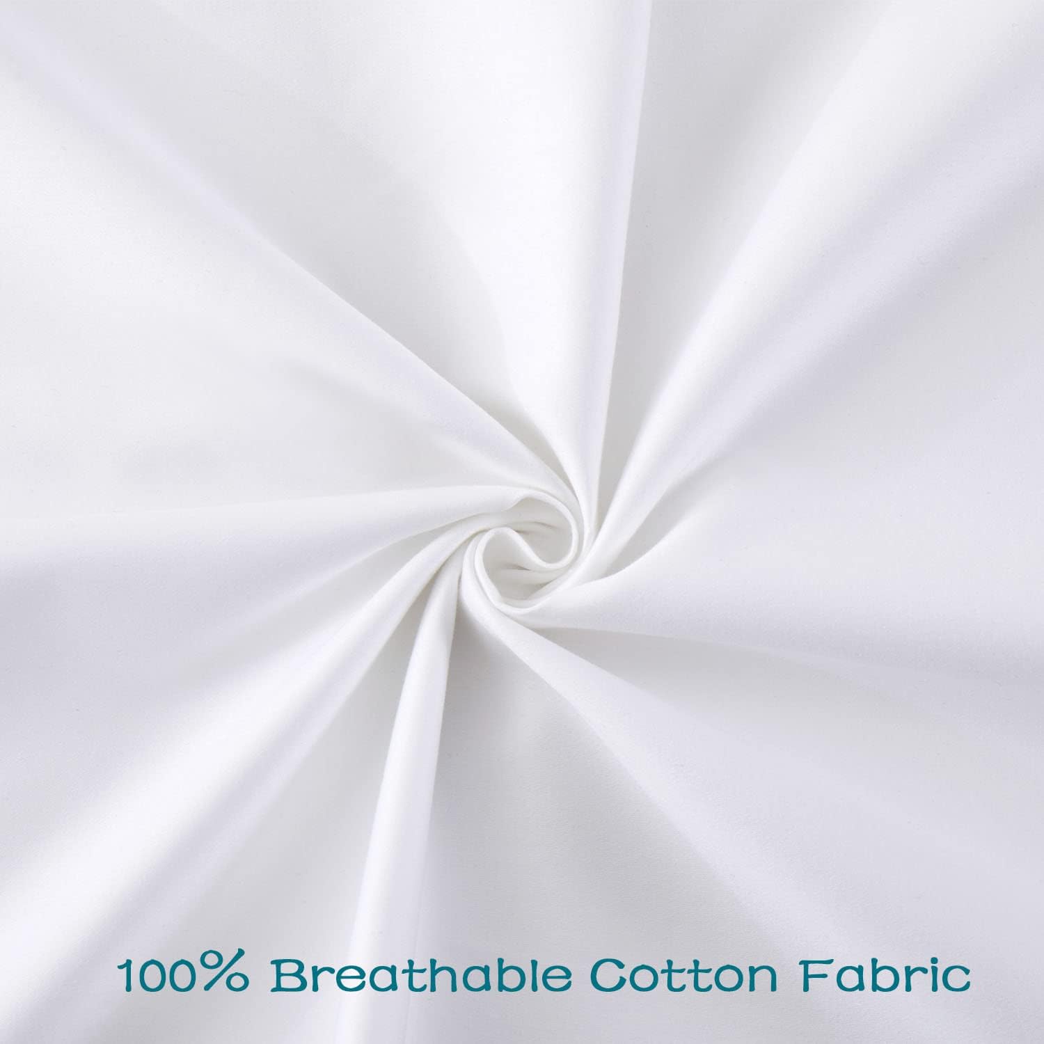 Losafefe 100% Cotton Zippered Pillow Cases King Size Set of 4, Super Soft & Breathable Pillow Protectors with Zipper, White Pillow Case Cov…