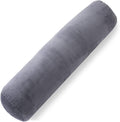 1 MIDDLE ONE Body Pillow for Adults, Bolster Pillow with Removable Velvet Cover, Long Round Cervical Roll Pillow, 35 x 7.87 Inches, Grey