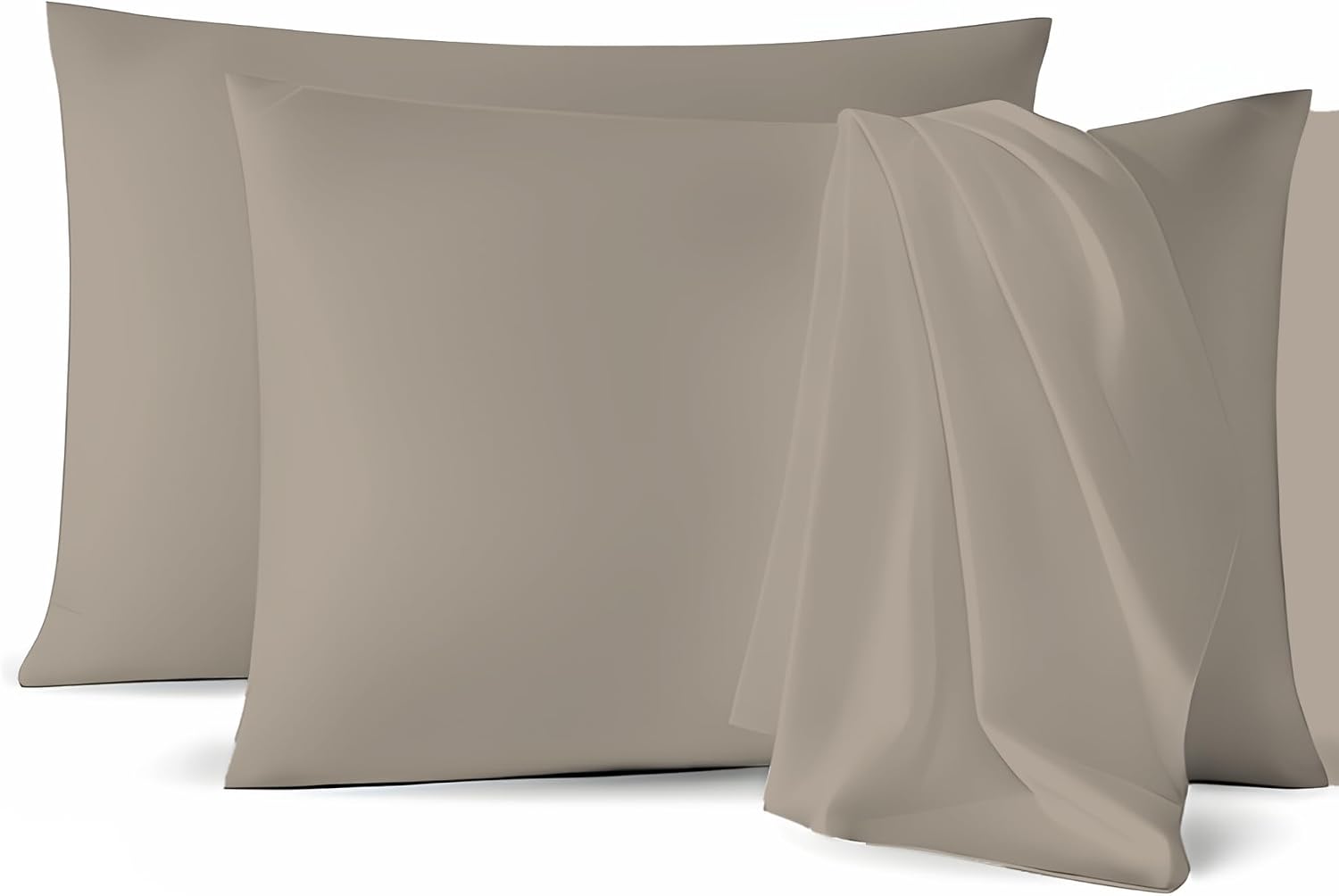 Micropuff King Size Pillow Cases, Open End - 2 Pack - Soft and Breathable Hypoallergenic Pillow Cover. Pillowcase Protects Against…