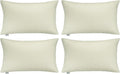 Thmyo 4-Pack 100% Cotton Christmas/Halloween Lumbar Comfortable Solid Decorative Throw Pillow Case Rectangle Cushion Cover Pillowcase Blank…