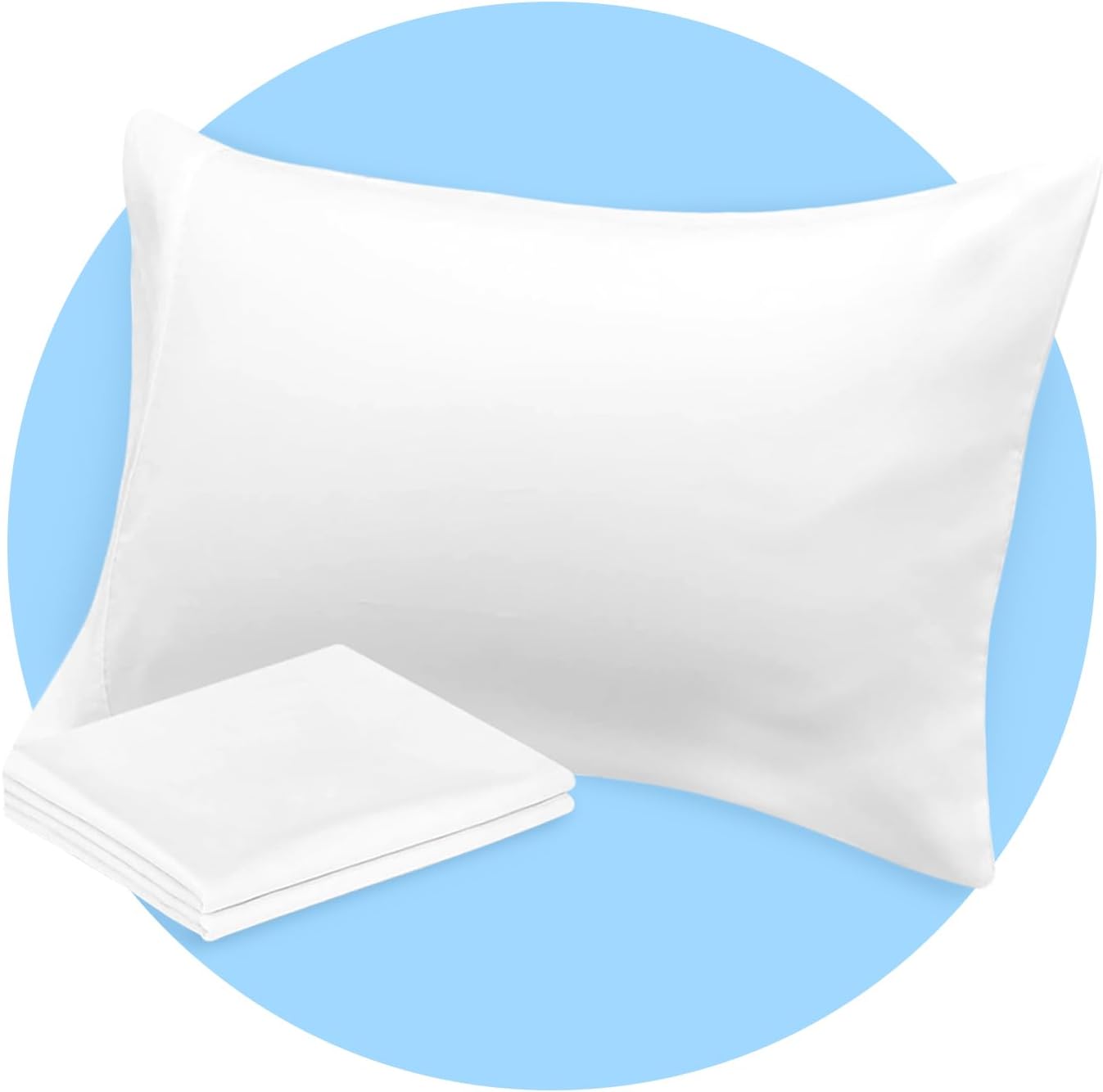 Avalon Bedding Pillow Cases Standard Size White Pillow Cases Set of 2 Cotton Blend 200 TC Soft & Breathable Perfect for Home & Hospital, Ho…