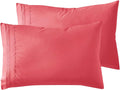 Nestl Coral Pink Pillow Cases Queen Size Set of 2, Soft Queen Pillow Case, 1800 Microfiber Queen Pillow Cases 2, Pillowcases Queen, Envelop…