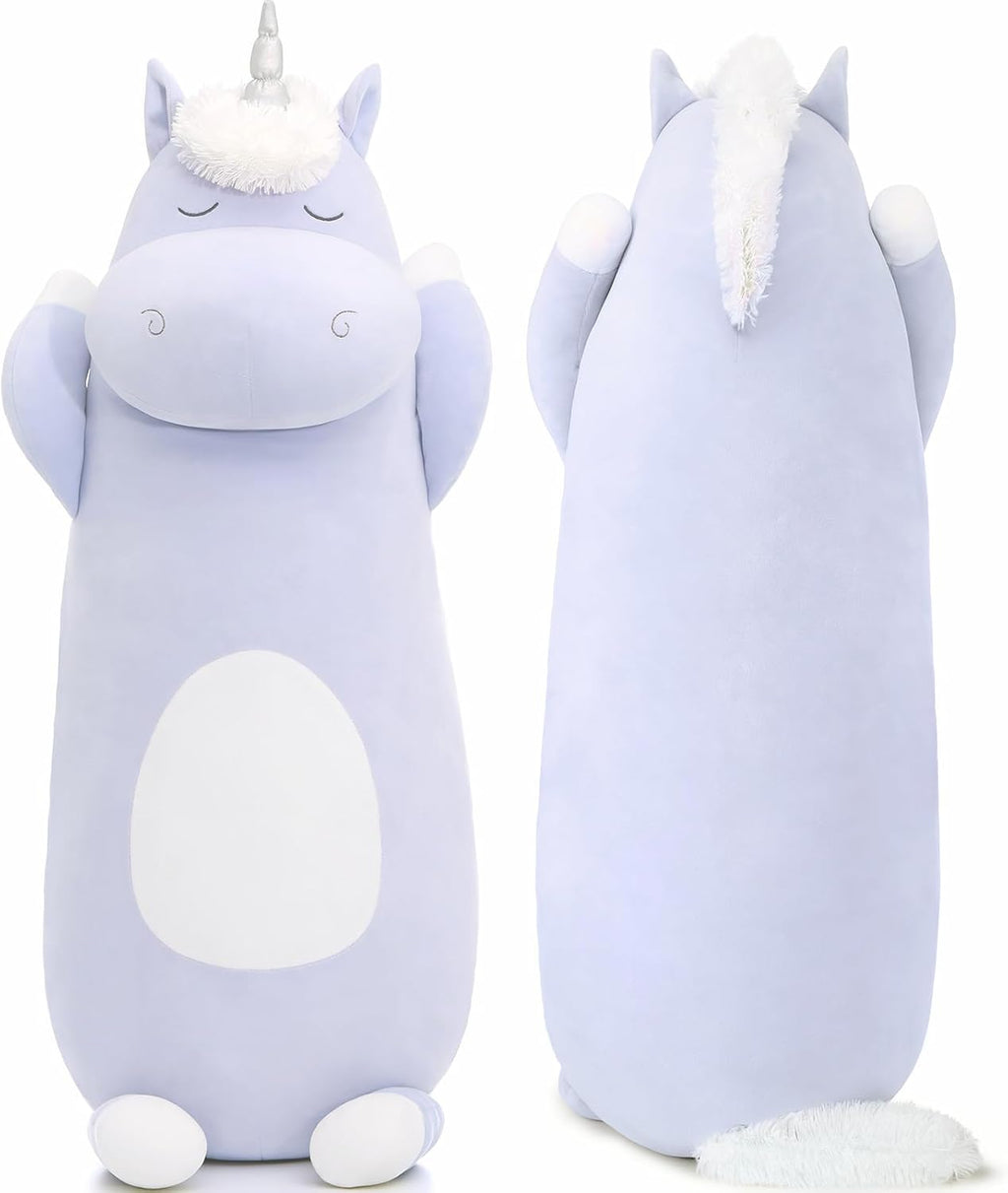 MorisMos Unicorn Body Pillow, 36.2'' Plush Unicorn Stuffed Animal, Super Soft Animal Pillow for Girl Kid, Giant Stuffed Animal Gifts for…
