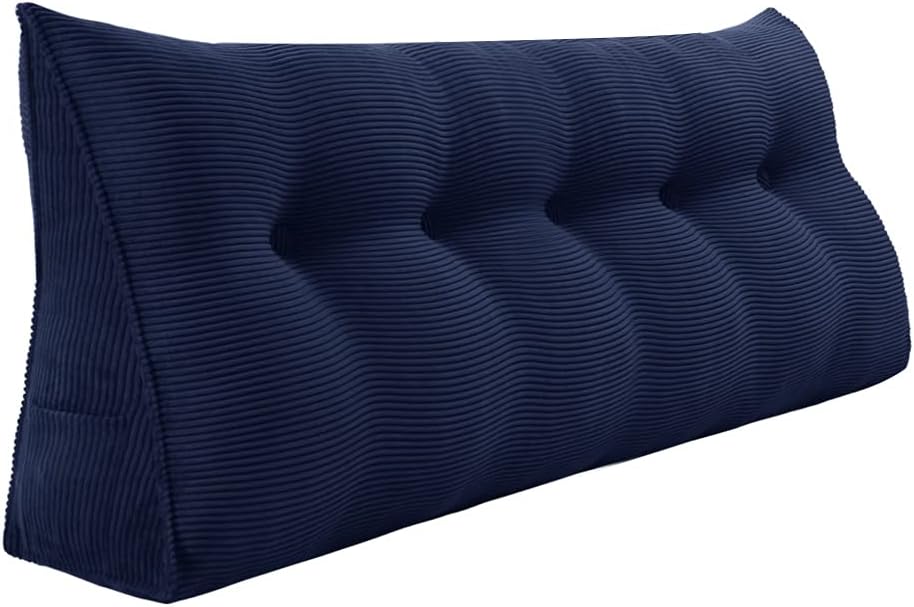 WOWMAX Wedge Pillow Headboard Queen Triangular Headboard Pillow Queen Bed Wedge Pillow for Headboard Bolster Pillow for Bed Daybed…
