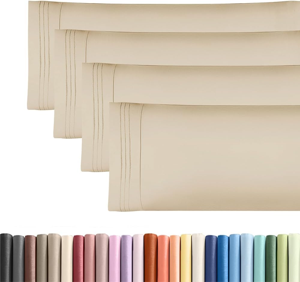 Body Pillowcases Set of 4-20x54 Long Body Pillow Case - Soft Body Pillow Cover for Sleeping & Side Sleepers - Comfy, Cozy Breathable &…