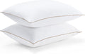 puredown® Goose Feathers and Down Pillows, Premium Medium to Firm Bed Pillows for Sleeping, Luxury Pillows with 100% Cotton Cover, 2…