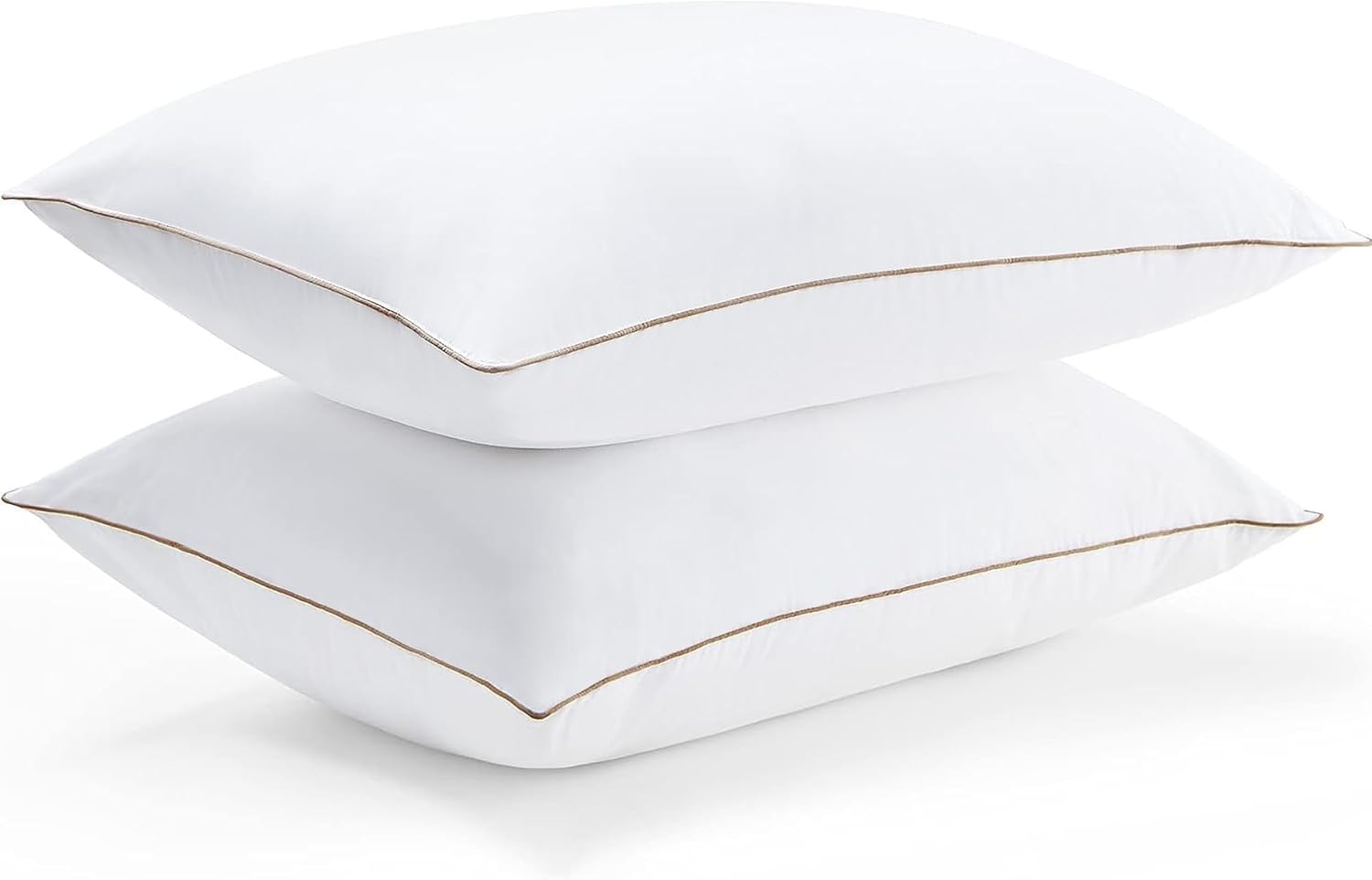 puredown® Goose Feathers and Down Pillows, Premium Medium to Firm Bed Pillows for Sleeping, Luxury Pillows with 100% Cotton Cover, 2…