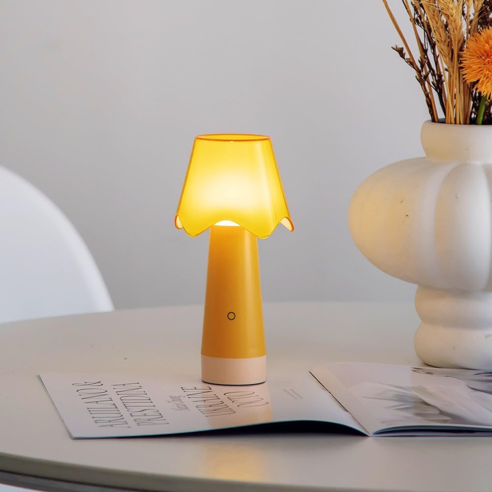 Owlpack Fungo Cordless LED Lamp with Adjustable Dimmer - Orange