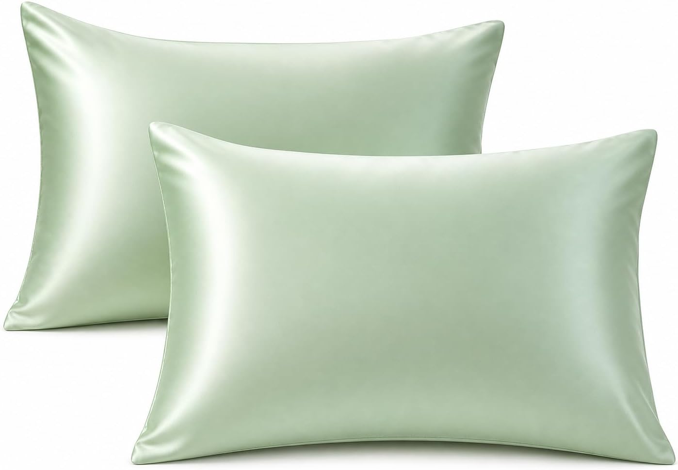 Evolive 100% Rayon Derived from Bamboo Material Cooling Breathable Standard/Queen Pillowcases Pillow Cover 20x30 inches Set of 2 with Envel…
