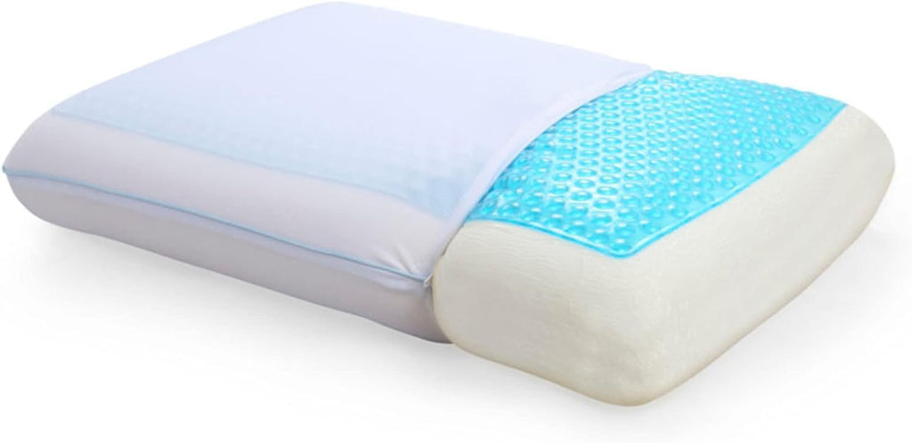 Coolgel Cool Gel Cooling Pillow for Sleeping, Standard Size Cooling Memory Foam Pillow for Hot Sleepers, Reversible Ergonomic Design, Press…