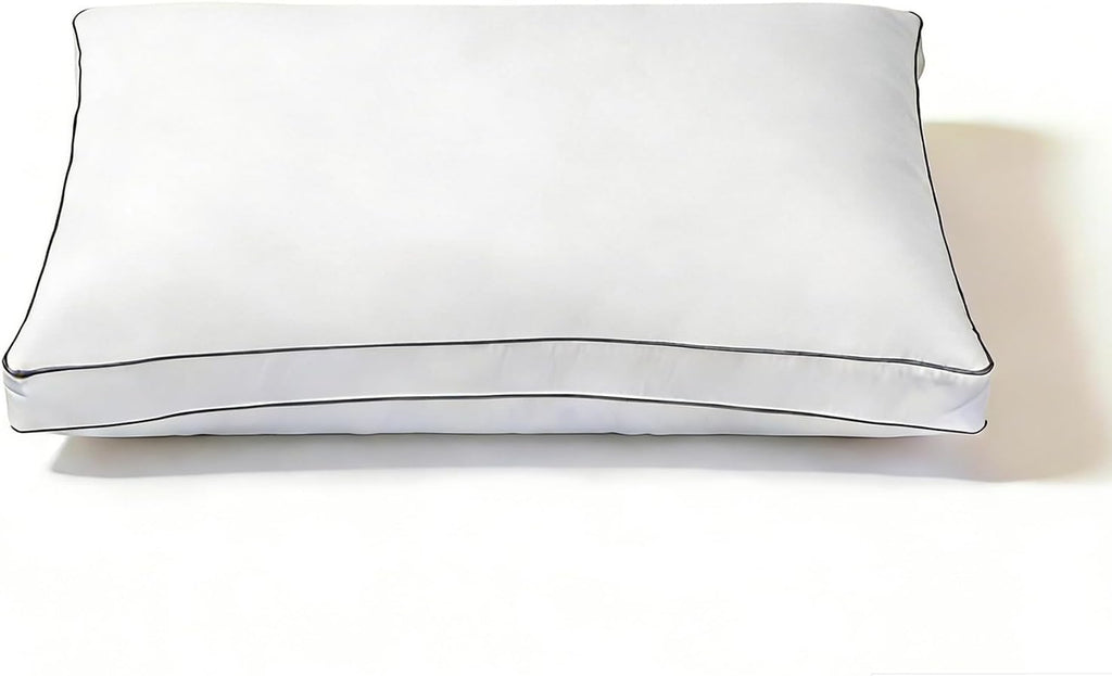 Goose Down Pillow Queen Size - 3-Chamber Gusseted Design for Balanced Neck Support - Luxury Hotel Collection Bed Pillow - Soft Medium…