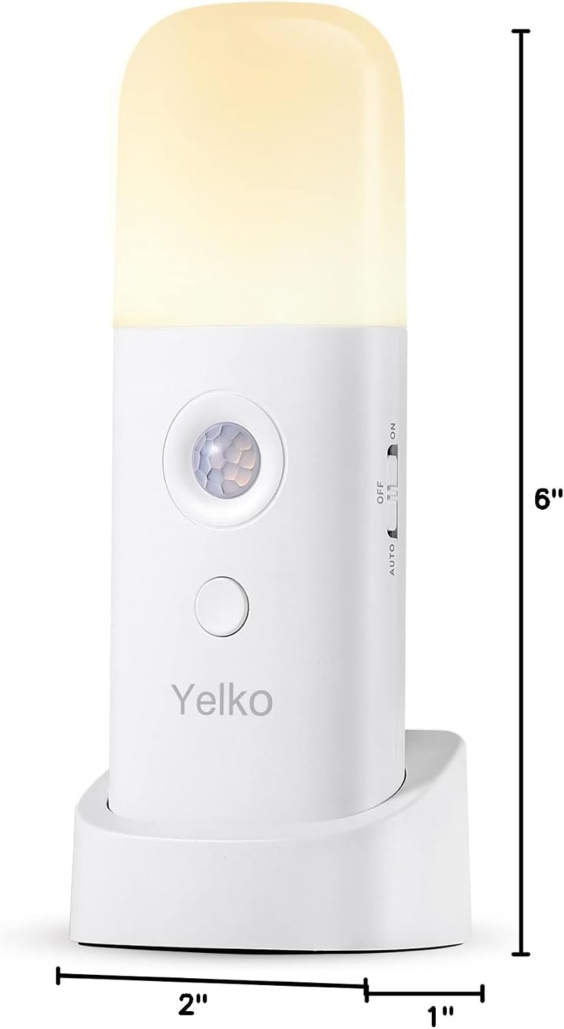 YELKO Motion Sensor Night Lights Rechargeable