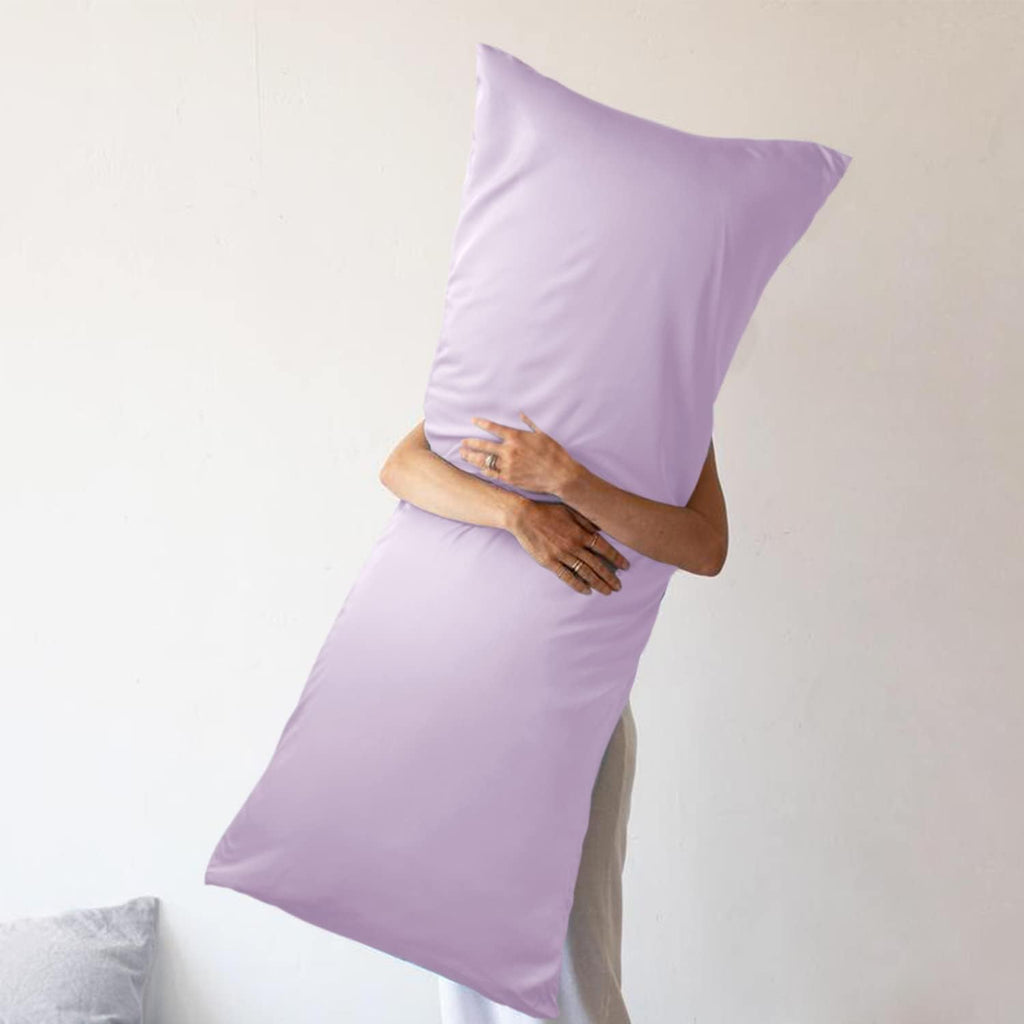 WishSmile Body Cooling Pillowcase Long Pillow Case Breathable Cool Silky Soft Rayon Derived from Bamboo Fabric, Hair and Skin Friendly, Light…