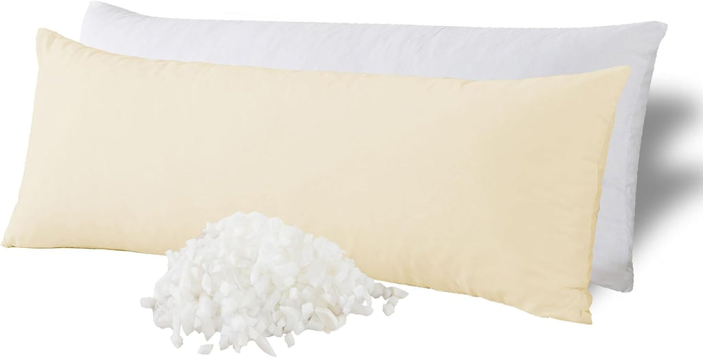 WhatsBedding Memory Foam Body Pillow with Breathable Zippered Cotton Cover, Full Body Pillow for Adults, Long Pillow for Sleeping, Firm Bre…