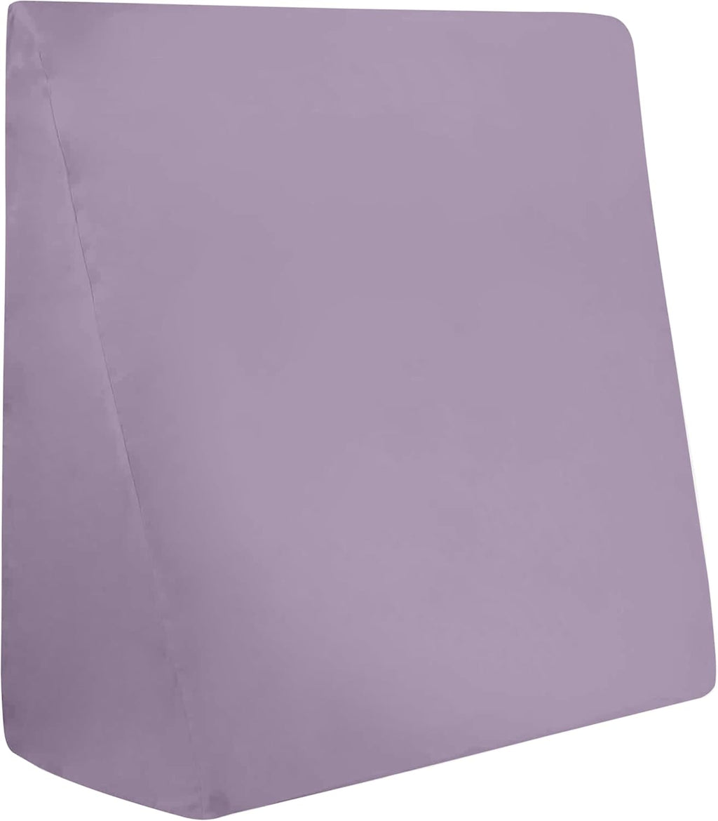 CirclesHome Wedge Pillow Cover 100% Cotton, Zippered Wedge Pillow Case Protector, Soft, Hypoallergenic & Breathable -Lavender, (24Wx25Lx12)…