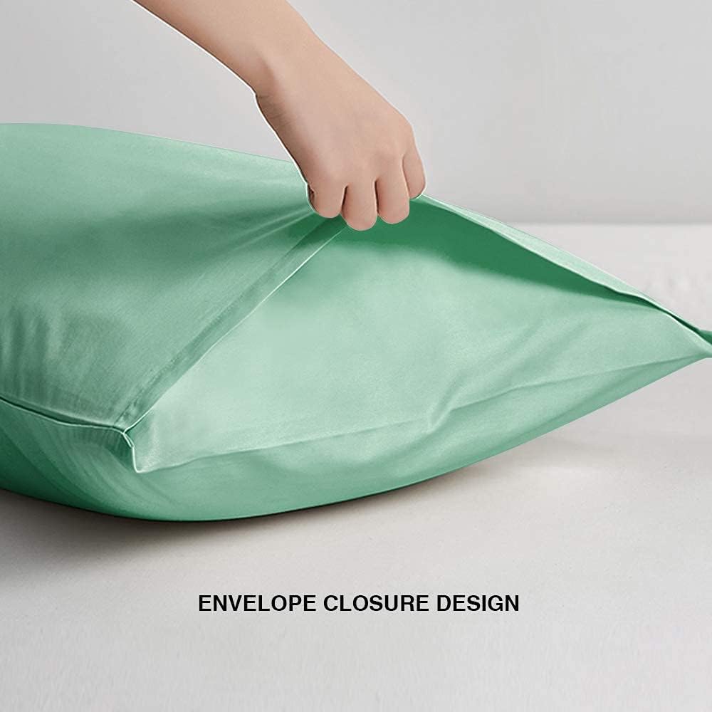 FLXXIE King Pillow Cases Set of 2, Soft Microfiber Pillow Covers with Envelope Closure, Wrinkle, Fade and Stain Resistant Pillowcases…