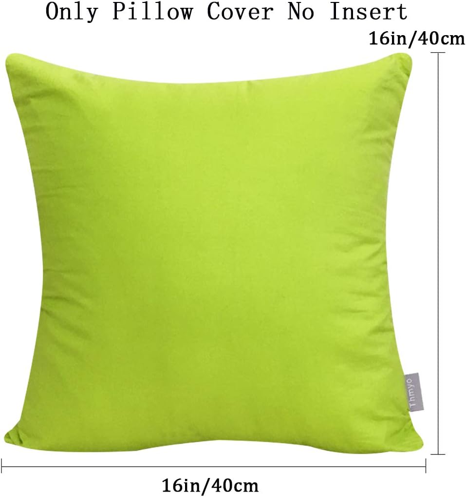Thmyo 4-Pack 100% Cotton Comfortable Solid Decorative Throw Pillow Case, Square Cushion Cover Pillowcase Sublimation Blank Pillow Covers DI…