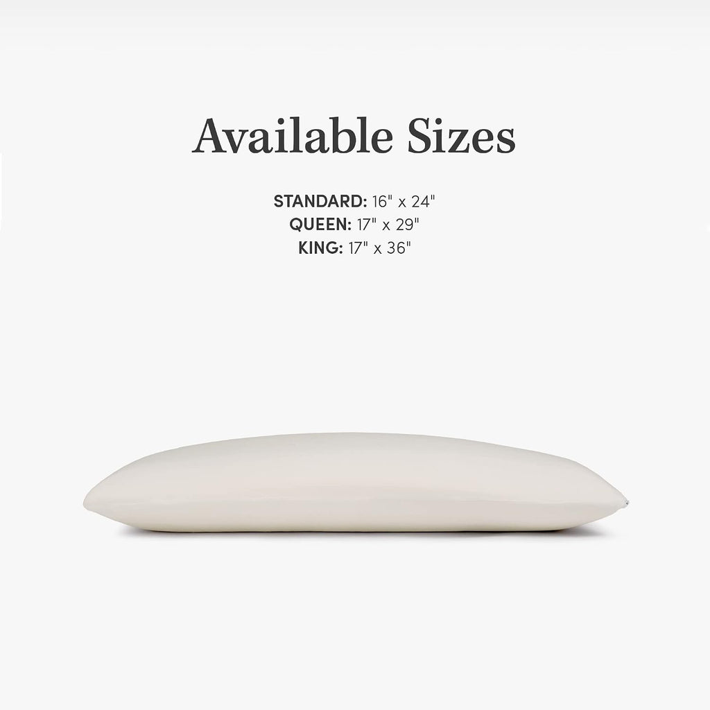 eLuxurySupply Latex Foam Bed Pillow - Extra Plush 100% Cotton Casing Cover - Support for Sleeping Reading Neck Shoulder Back - Set of 2…