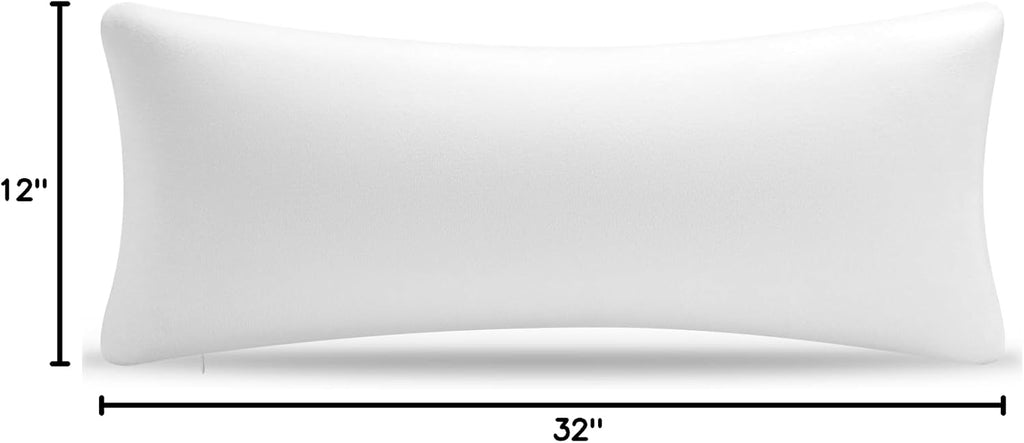 Amaeromax AM AEROMAX 12 × 32 Throw Pillow Memory Foam Pillow Insert - Rectangular Bolster for Decorative Cushion Bed Couch Sofa - Non-Defor…