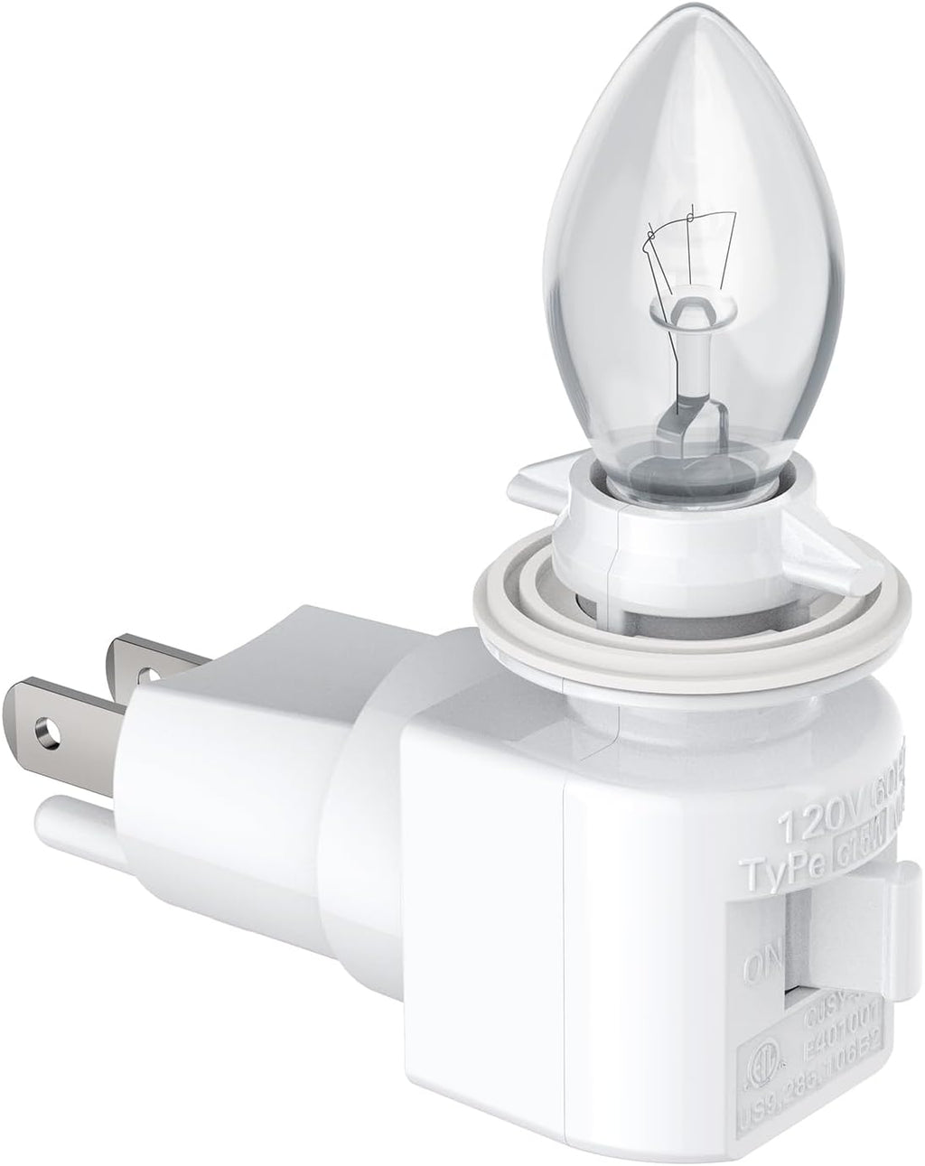 TWDRTDD Plug in Night Light, Adjustable E12 Base Socket with On/Off Switch for Making Decorative Night Lights (White,1-Pack)