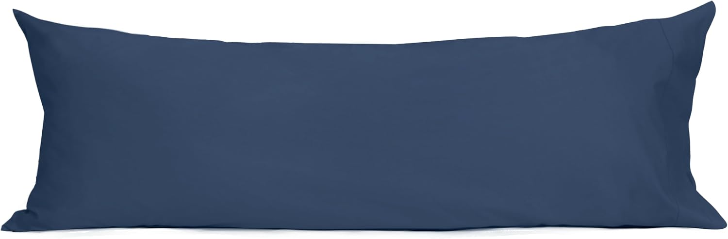 Sunflower Body Pillowcase 100% Cotton Long Pillow Cover/Case Envelope Closure 1 Pack, 20×54 inches Crown Blue, Soft and Breathable
